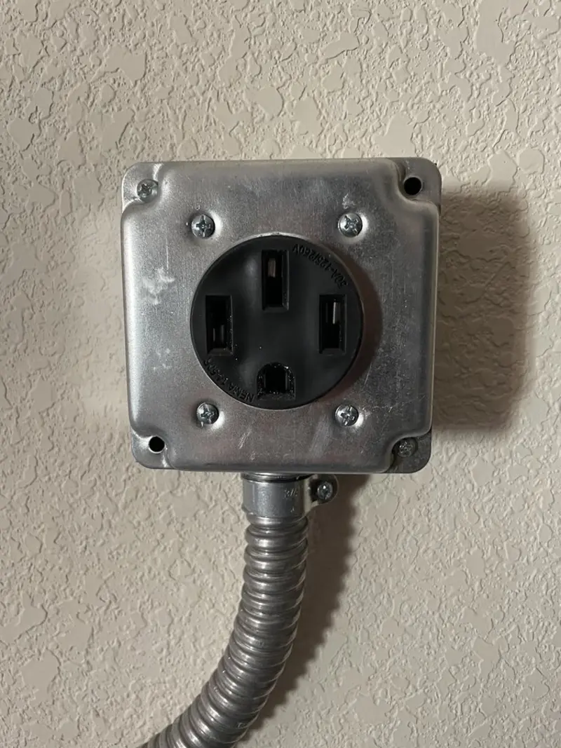 NEMA 14-50 outlet installed for Electrical Panel Upgrade in Gautier